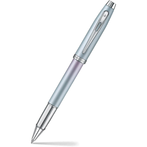 将图片加载到图库查看器,Sheaffer 100 9376 Expressions Blue and Pink Pearlised Gradient Rollerball Pen with Chrome-plated Trims (WW31 Expressions)