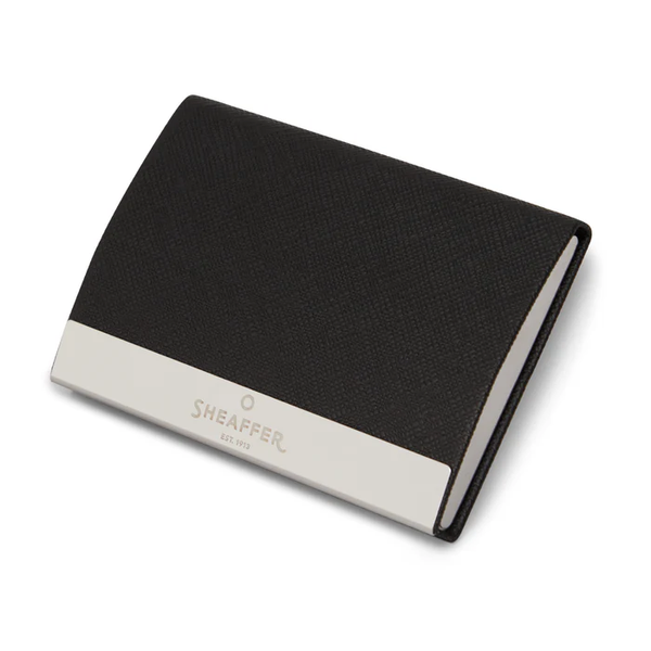 画像をギャラリービューアに読み込む, Sheaffer 100 E9340 Ballpoint Pen & Card Holder Gift Set - Bright Chrome with Gold-tone Trims