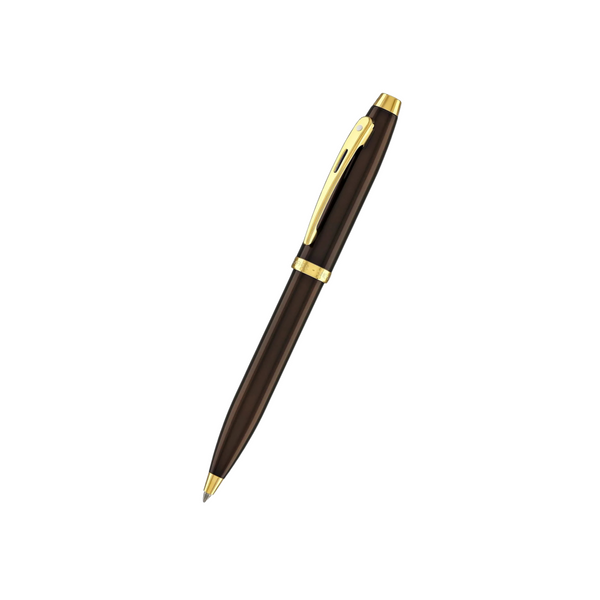 Load image into Gallery viewer, Sheaffer 100 E9370 Ballpoint Pen - Coffee Brown with PVD Gold-tone Trims