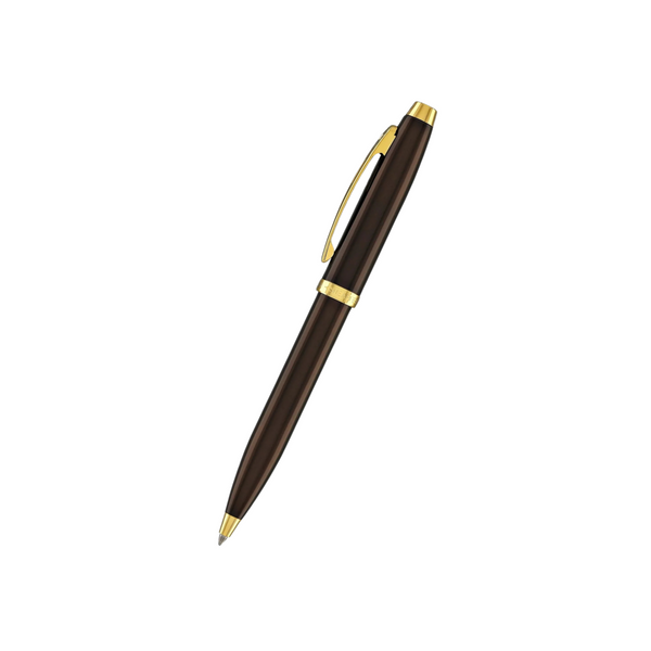 Load image into Gallery viewer, Sheaffer 100 E9370 Ballpoint Pen - Coffee Brown with PVD Gold-tone Trims