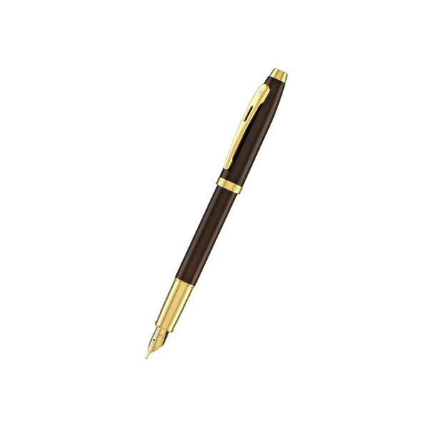 Load image into Gallery viewer, Sheaffer 100 E9370 Fountain Pen - Coffee Brown with PVD Gold-tone Trims
