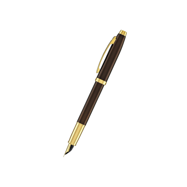 Load image into Gallery viewer, Sheaffer 100 E9370 Fountain Pen - Coffee Brown with PVD Gold-tone Trims