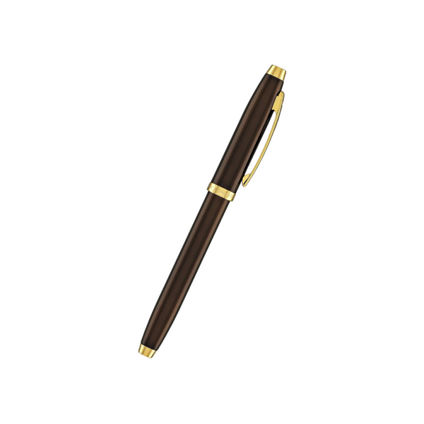 Load image into Gallery viewer, Sheaffer 100 E9370 Fountain Pen - Coffee Brown with PVD Gold-tone Trims