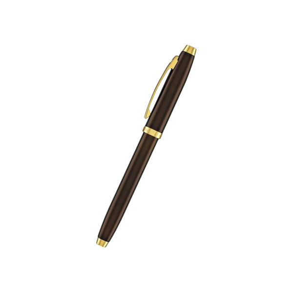 Load image into Gallery viewer, Sheaffer 100 E9370 Fountain Pen - Coffee Brown with PVD Gold-tone Trims