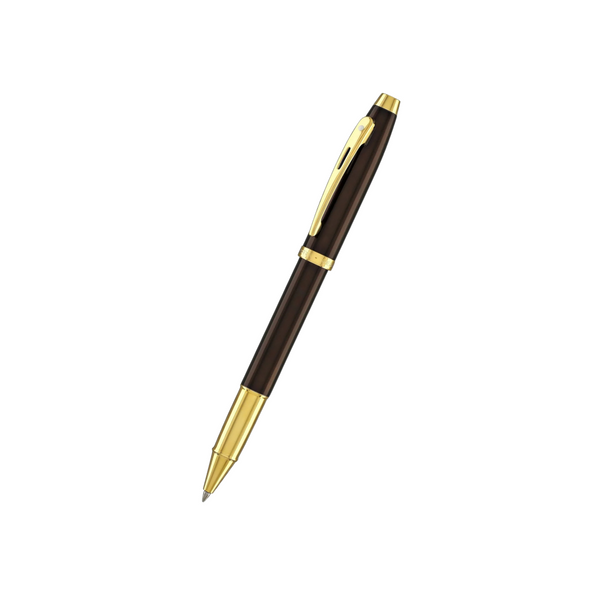 Load image into Gallery viewer, Sheaffer 100 E9370 Rollerball Pen - Coffee Brown with PVD Gold-tone Trims