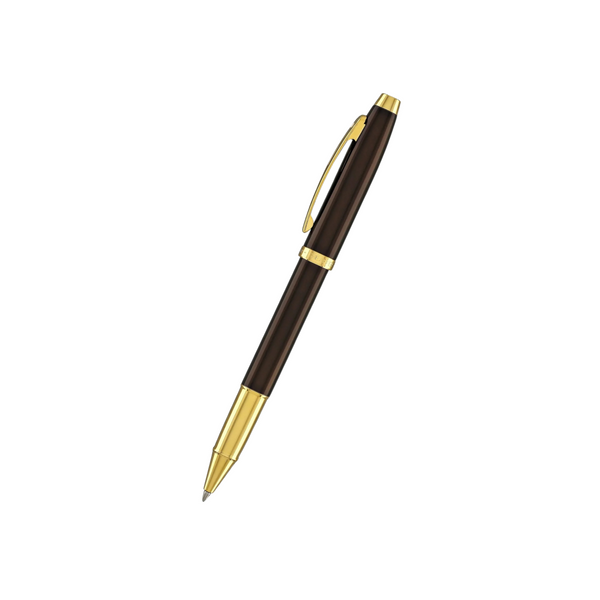 Load image into Gallery viewer, Sheaffer 100 E9370 Rollerball Pen - Coffee Brown with PVD Gold-tone Trims
