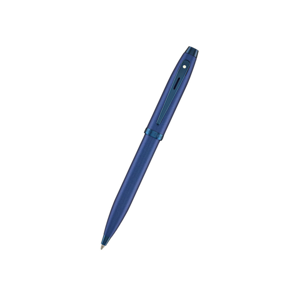 Load image into Gallery viewer, Sheaffer 100 E9371 Ballpoint Pen - Satin Blue with PVD Blue Trims