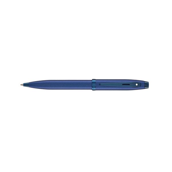 Load image into Gallery viewer, Sheaffer 100 E9371 Ballpoint Pen - Satin Blue with PVD Blue Trims