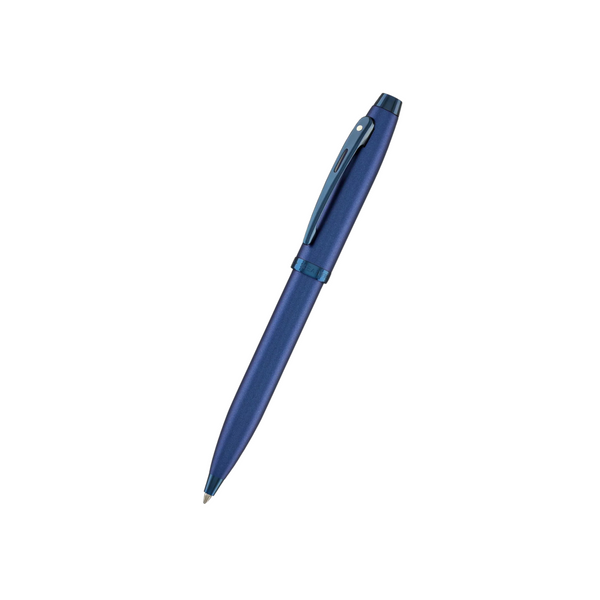 Load image into Gallery viewer, Sheaffer 100 E9371 Ballpoint Pen - Satin Blue with PVD Blue Trims
