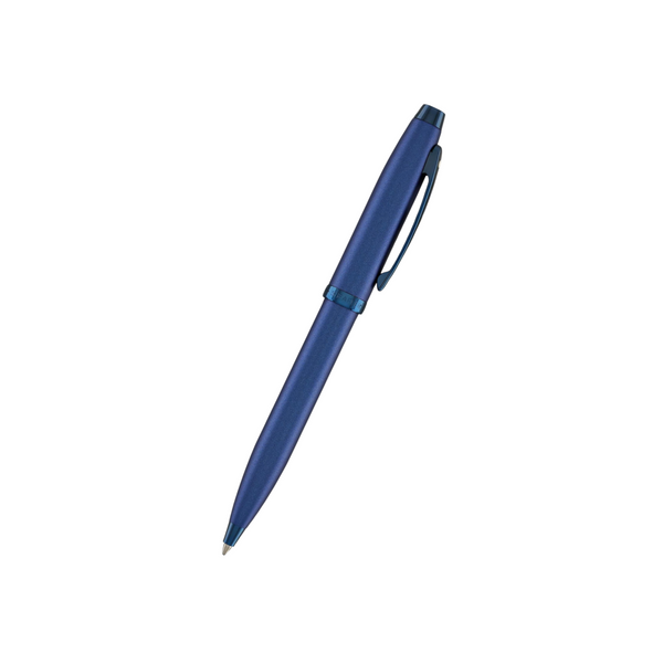 Load image into Gallery viewer, Sheaffer 100 E9371 Ballpoint Pen - Satin Blue with PVD Blue Trims
