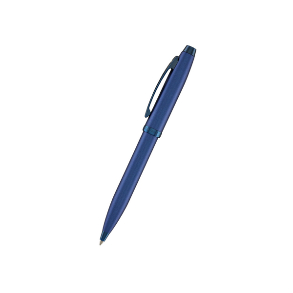 Load image into Gallery viewer, Sheaffer 100 E9371 Ballpoint Pen - Satin Blue with PVD Blue Trims