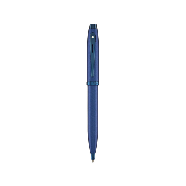 Load image into Gallery viewer, Sheaffer 100 E9371 Ballpoint Pen - Satin Blue with PVD Blue Trims