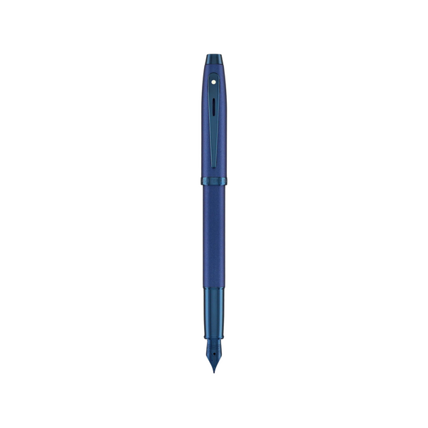 Load image into Gallery viewer, Sheaffer 100 E9371 Fountain Pen - Satin Blue with PVD Blue Trims