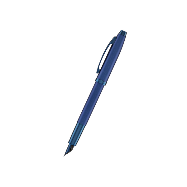 Load image into Gallery viewer, Sheaffer 100 E9371 Fountain Pen - Satin Blue with PVD Blue Trims