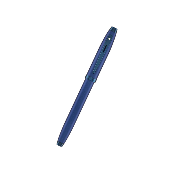 Load image into Gallery viewer, Sheaffer 100 E9371 Fountain Pen - Satin Blue with PVD Blue Trims