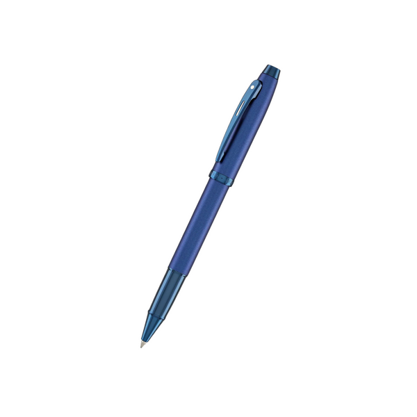 이미지를 갤러리 뷰어에 로드 , Sheaffer 100 E9371 Rollerball Pen - Satin Blue with PVD Blue Trims