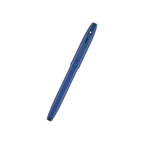 이미지를 갤러리 뷰어에 로드 , Sheaffer 100 E9371 Rollerball Pen - Satin Blue with PVD Blue Trims