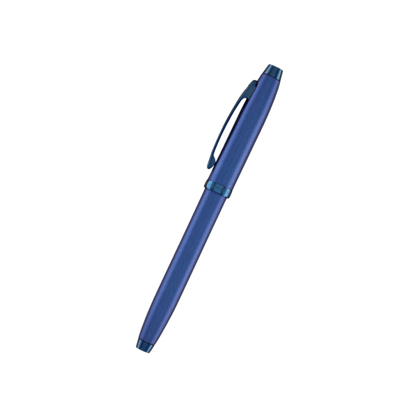 이미지를 갤러리 뷰어에 로드 , Sheaffer 100 E9371 Rollerball Pen - Satin Blue with PVD Blue Trims