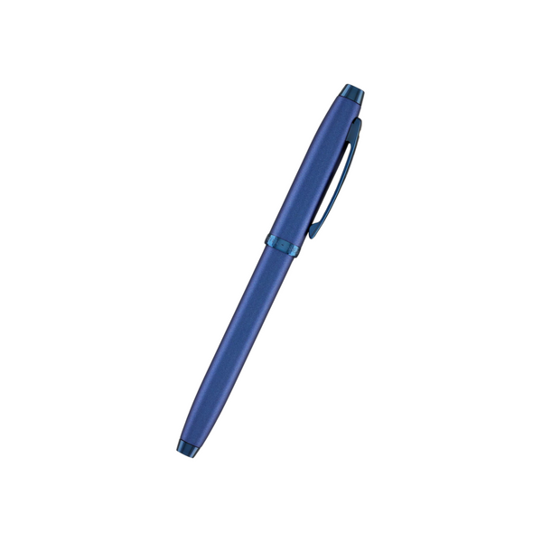 이미지를 갤러리 뷰어에 로드 , Sheaffer 100 E9371 Rollerball Pen - Satin Blue with PVD Blue Trims