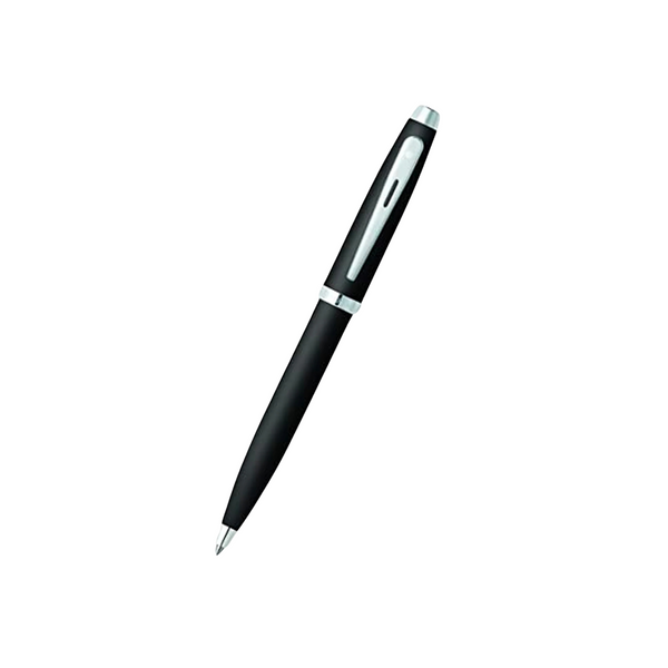 将图片加载到图库查看器,Sheaffer 100 Gift Set Ballpoint Pen Matte Black with Chrome Trims and Business Card Holder