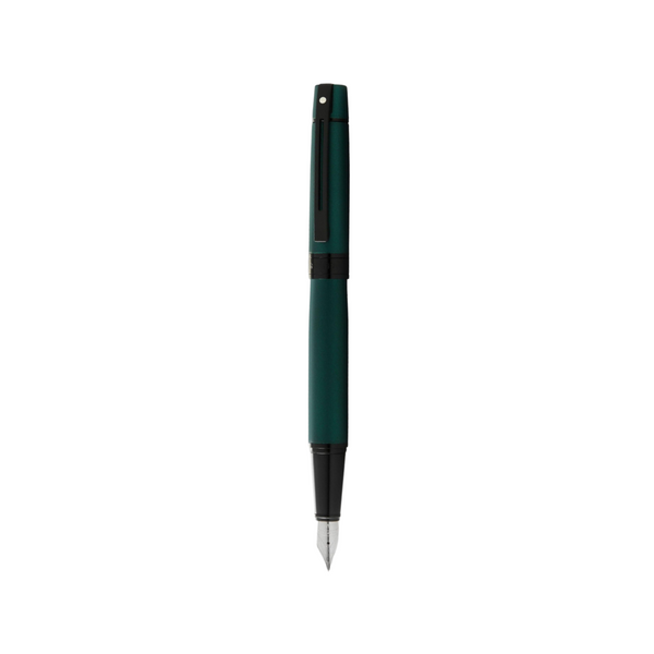 이미지를 갤러리 뷰어에 로드 , Sheaffer 300 E9346 Fountain Pen - Matte Green Lacquer with Polished Black Trims