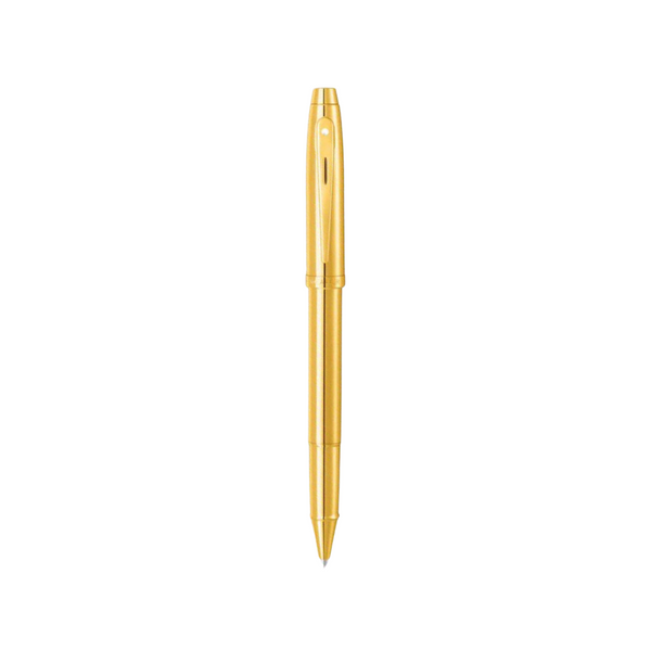 이미지를 갤러리 뷰어에 로드 , Sheaffer 100 E9372 Rollerball Pen - PVD Gold with PVD Gold-tone Trims