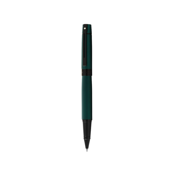 Load image into Gallery viewer, Sheaffer 300 E9346 Rollerball Pen - Matte Green Lacquer with Polished Black Trims