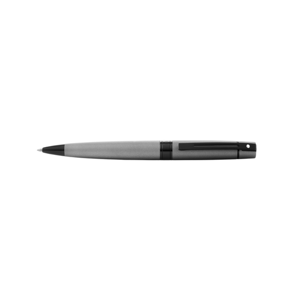이미지를 갤러리 뷰어에 로드 , Sheaffer 300 E9345 Ballpoint Pen - Matte Gray Lacquer with Polished Black Trims