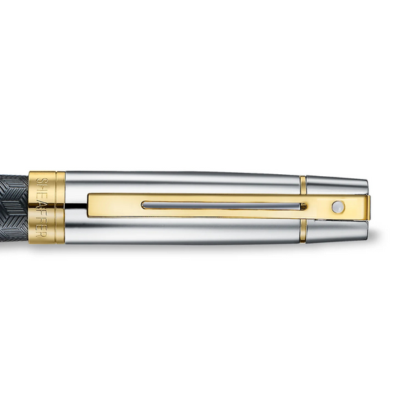 Load image into Gallery viewer, Sheaffer 300 9347 Fountain Pen - Engraved Black with Chrome Cap and Gold Trims