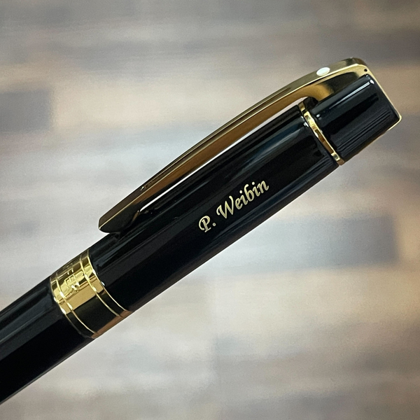 이미지를 갤러리 뷰어에 로드 , Sheaffer 300 E9325 Rollerball Pen - Glossy Black with Gold-tone Trims