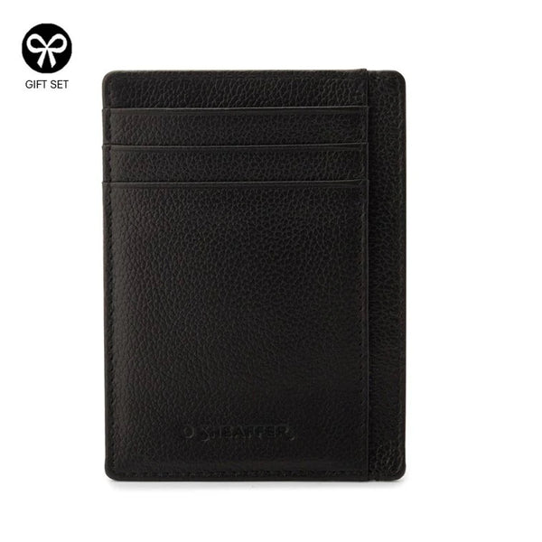 画像をギャラリービューアに読み込む, Sheaffer 300 E9342 Rollerball Pen Gift Set - Bright Chrome with Gold-tone Trims with Card Case Bundle