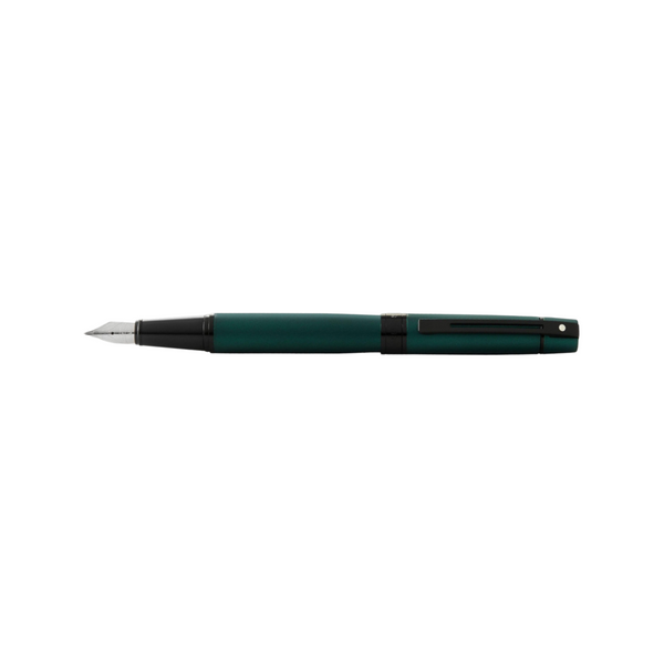이미지를 갤러리 뷰어에 로드 , Sheaffer 300 E9346 Fountain Pen - Matte Green Lacquer with Polished Black Trims