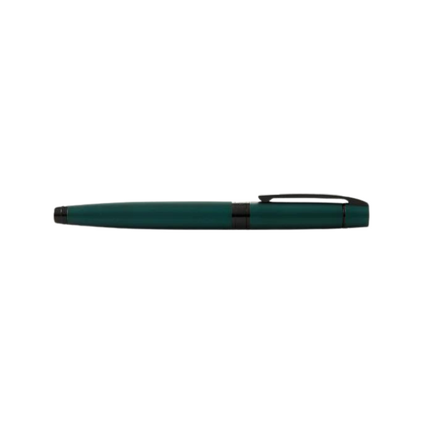 Load image into Gallery viewer, Sheaffer 300 E9346 Rollerball Pen - Matte Green Lacquer with Polished Black Trims