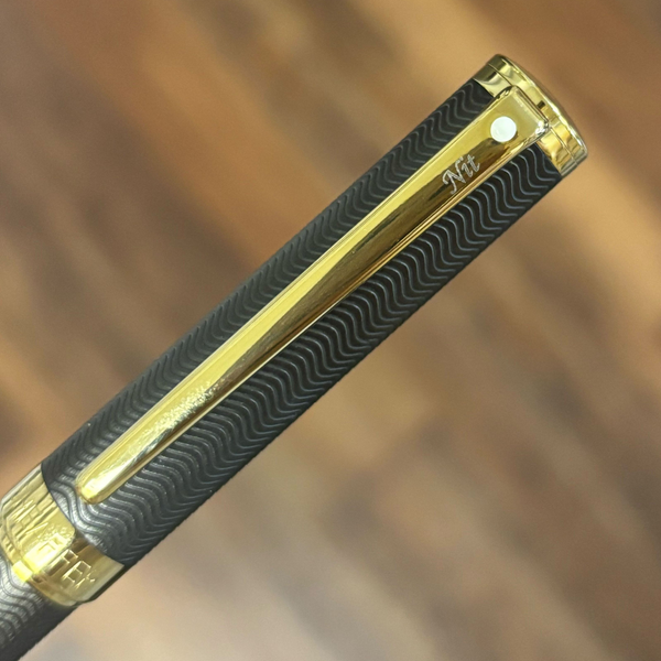 Load image into Gallery viewer, Sheaffer Intensity Engraved Matte Black GT Ballpoint Pen & Rollerball Pen Gift Set