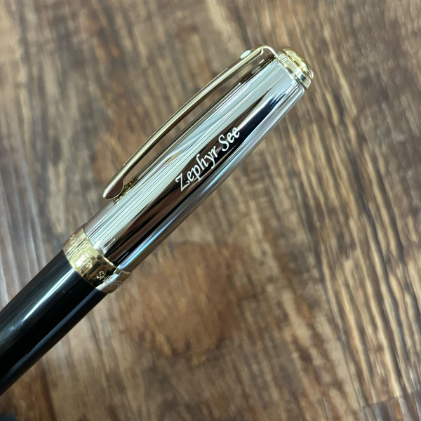 将图片加载到图库查看器,Sheaffer Prelude Black Onyx Lacquer Barrel and Chased Palladium Cap Rollerball Pen