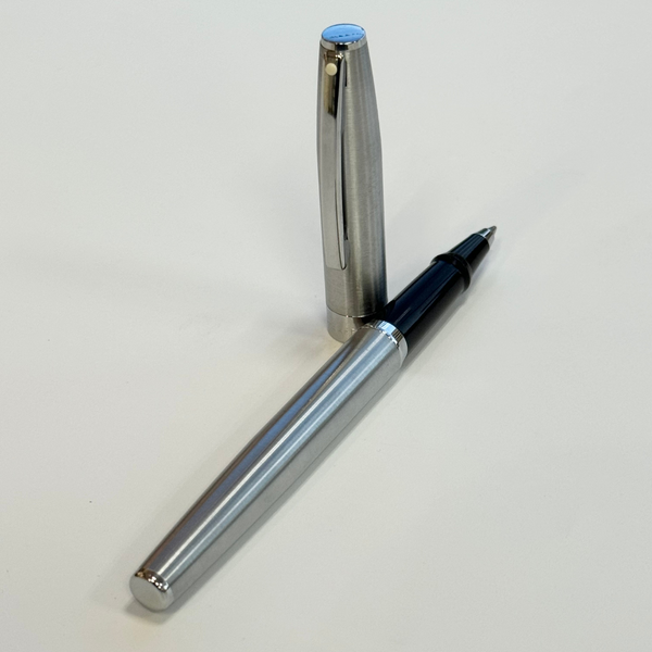 Load image into Gallery viewer, Sheaffer Sagaris Chrome Rollerball Pen & Two Rollerball Refill with Gift Box