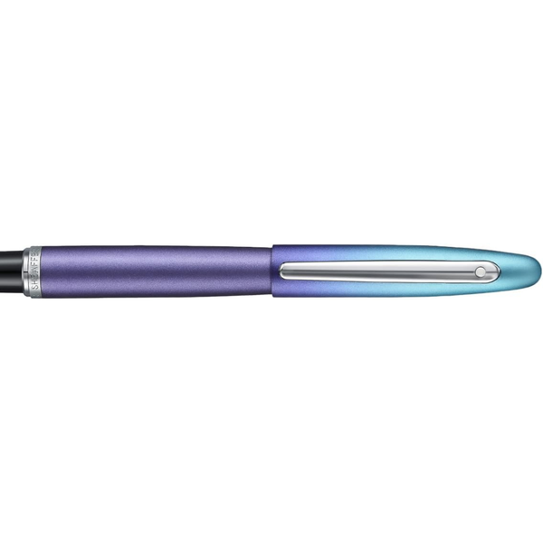 Load image into Gallery viewer, Sheaffer VFM 9430 Expressions Blue and Purple Pearlised Gradient Rollerball Pen with Chrome-Plated Trims (WW31 Expressions)