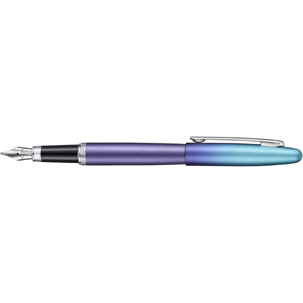 Load image into Gallery viewer, Sheaffer VFM 9430 Expressions Blue and Purple Pearlised Gradient Fountain Pen with Chrome-Plated Trims (WW31 Expressions)