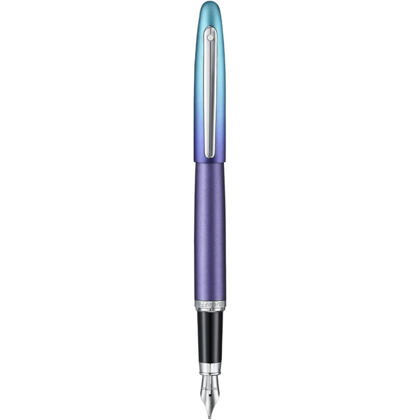 Load image into Gallery viewer, Sheaffer VFM 9430 Expressions Blue and Purple Pearlised Gradient Fountain Pen with Chrome-Plated Trims (WW31 Expressions)