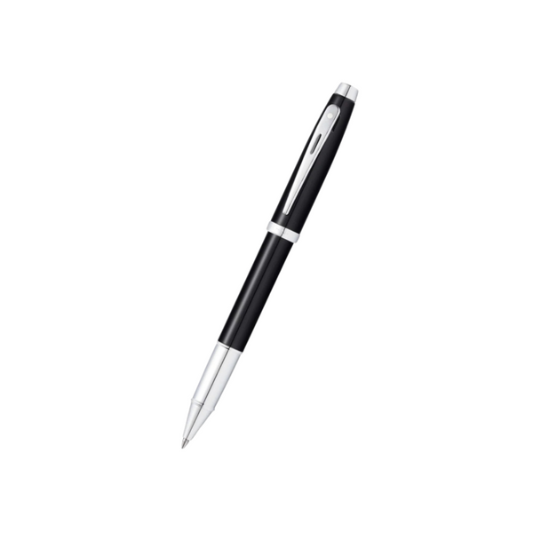 이미지를 갤러리 뷰어에 로드 , Sheaffer 100 E9338 Rollerball Pen - Glossy Black Lacquer with Chrome Plated Trims