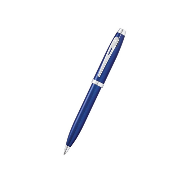 Load image into Gallery viewer, Sheaffer 100 E9339 Ballpoint Pen - Glossy Blue Lacquer with Chrome Plated Trims