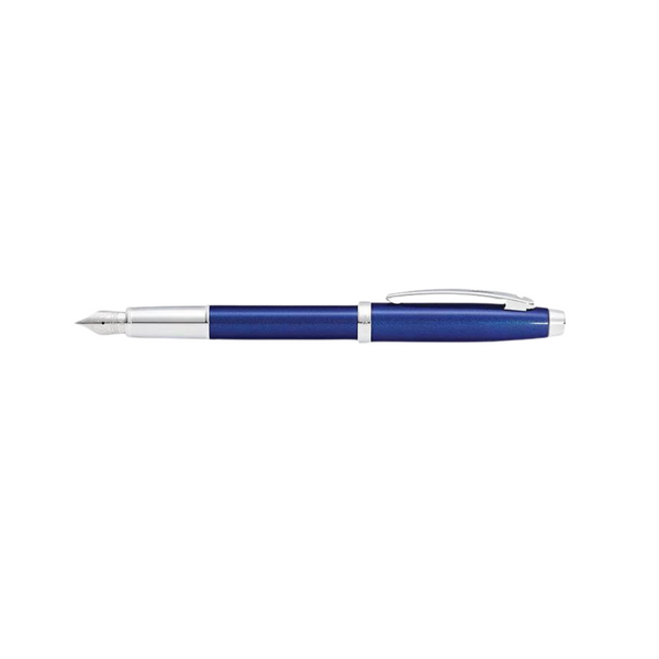 Load image into Gallery viewer, Sheaffer 100 E9339 Fountain Pen - Glossy Blue Lacquer with Chrome Plated Trims