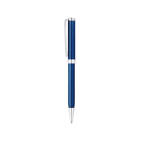 Load image into Gallery viewer, Sheaffer Intensity Engraved Blue Lacquer CT Ballpoint Pen & Rollerball Pen Gift Set