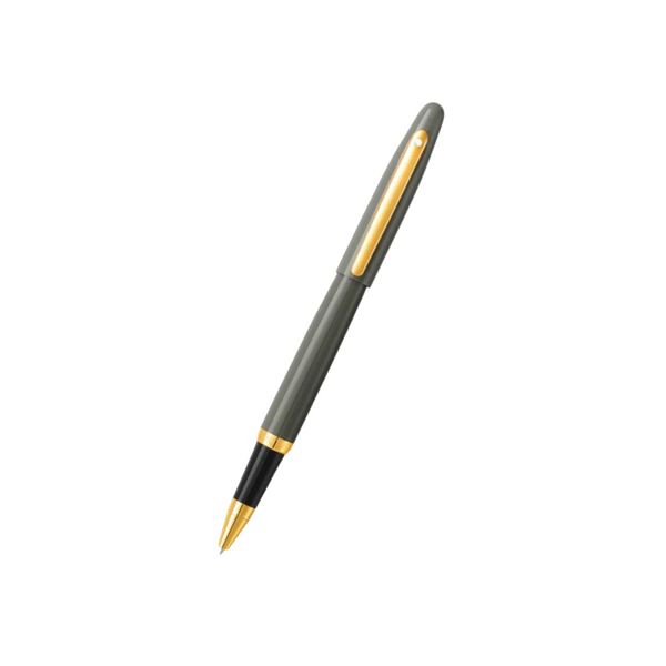 将图片加载到图库查看器,Sheaffer VFM E9427 Rollerball Pen - Glossy Light Gray with PVD Gold-tone Trims
