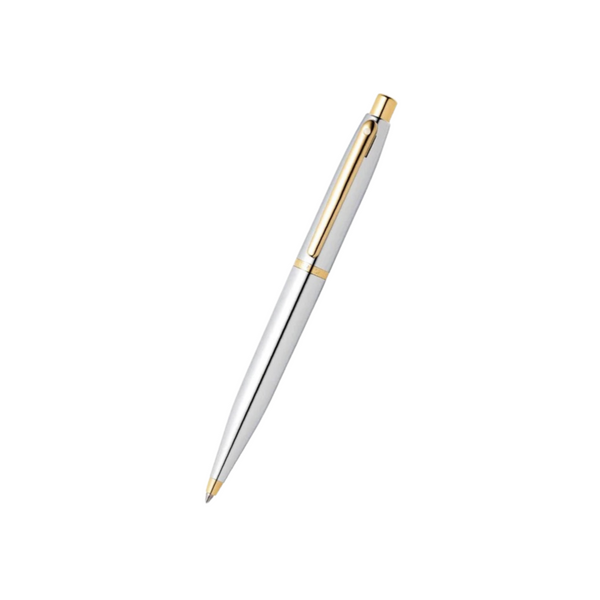 画像をギャラリービューアに読み込む, Sheaffer VFM E9422 Ballpoint Pen - Polished Chrome with Gold Plated Trims