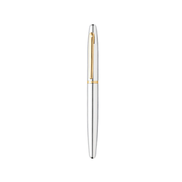 将图片加载到图库查看器,Sheaffer VFM E9422 Fountain Pen - Polished Chrome with Gold Plated Trims