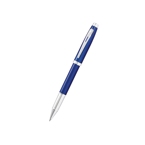 Load image into Gallery viewer, Sheaffer 100 E9339 Rollerball Pen - Glossy Blue Lacquer with Chrome Plated Trims