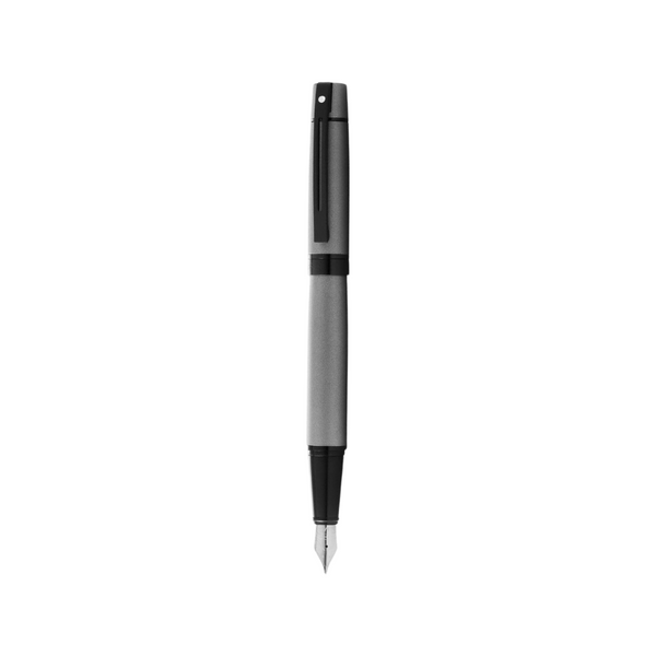 이미지를 갤러리 뷰어에 로드 , Sheaffer 300 E9345 Fountain Pen - Matte Gray Lacquer with Polished Black Trims