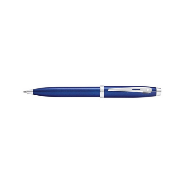 Load image into Gallery viewer, Sheaffer 100 E9339 Ballpoint Pen - Glossy Blue Lacquer with Chrome Plated Trims