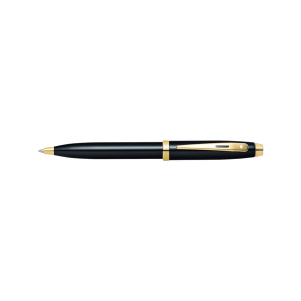 이미지를 갤러리 뷰어에 로드 , Sheaffer 100 E9322 Ballpoint Pen - Glossy Black with Gold-tone Trims